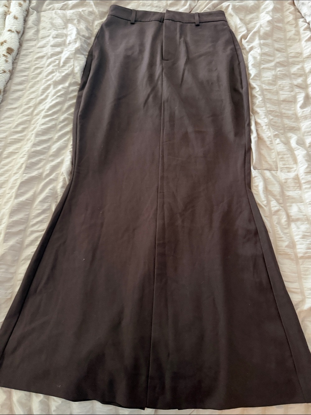 Chaser Dark Brown Maxi Flared Skirt